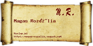 Magas Rozália névjegykártya