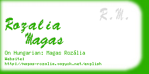 rozalia magas business card